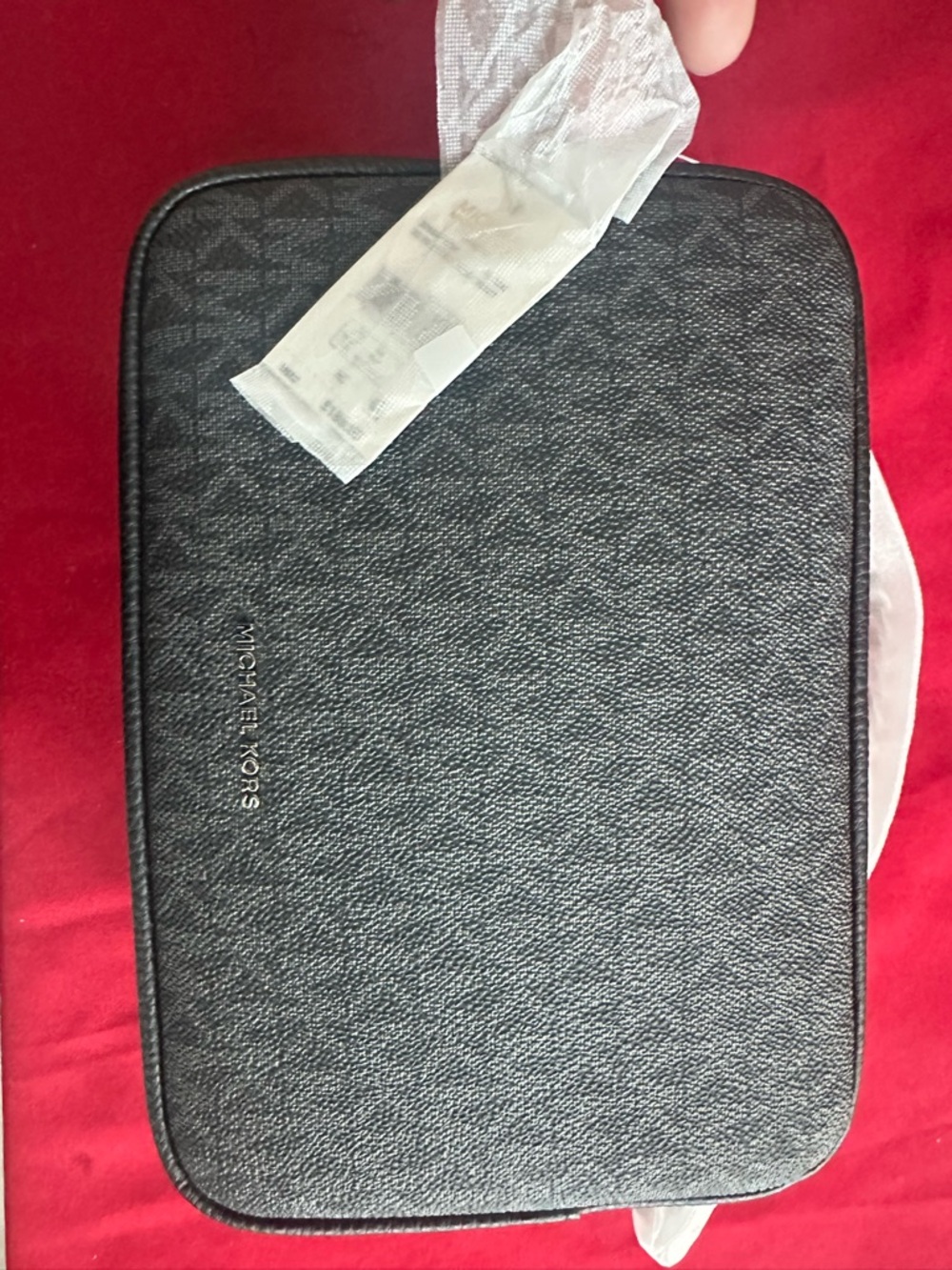 Michael Kors Black Logo-Print Double Zip Chain Camera Crossbody - Picture 2 of 7